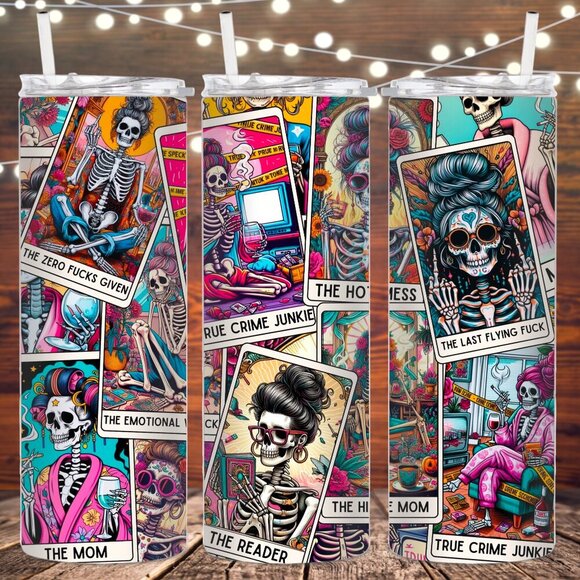 Sassy Tarot Card Metal Insulated Tumbler - Picture 1 of 1